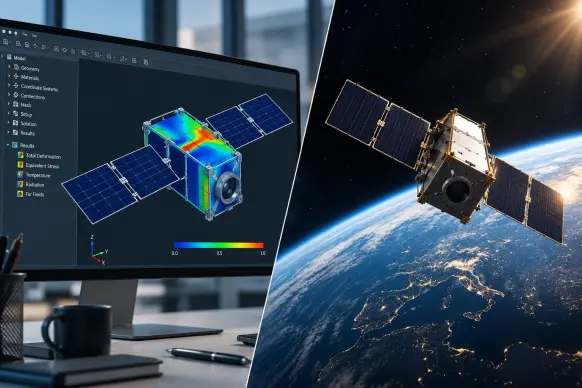 satelit simulace versus realita